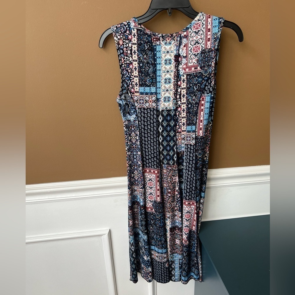 VTG SAMI & JO Petite Womens Sleeveless Patchwork Handkerchief Dress Size PS - Picture 3 of 4